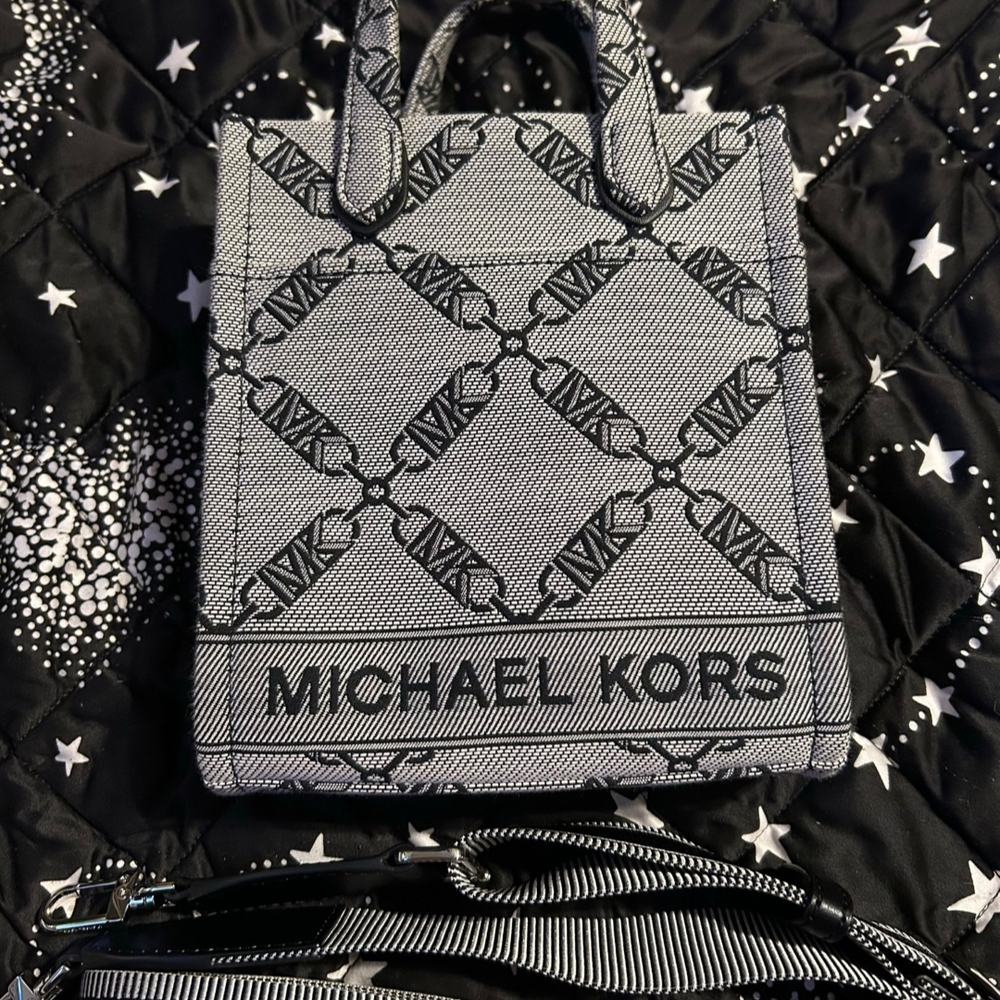 Michael Kors Black and White Tote Bag